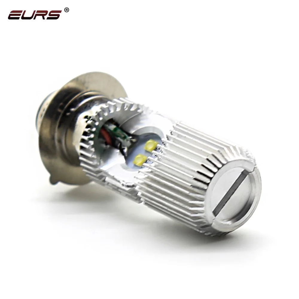 EURS 2PCS Super Bright H6M Led Headlight H4 BA20D PX15D Motorcycle 1400LM Motorbike Headlight Fog Light Bulbs Headlamp 6000K