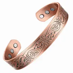 Classic Vintage Rose Gold Color Carved Flower and Bird Bracelet for Men Women Trendy Street Party Casual Jewelry Gift