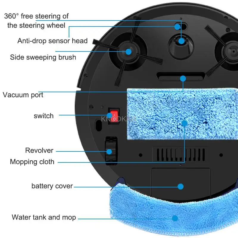 2800Pa Fully Automatic Robot Vacuum Cleaner Mopping and Sweeping Dual Mode Sweeping Robot Anti-dropping Vacuuming Robot