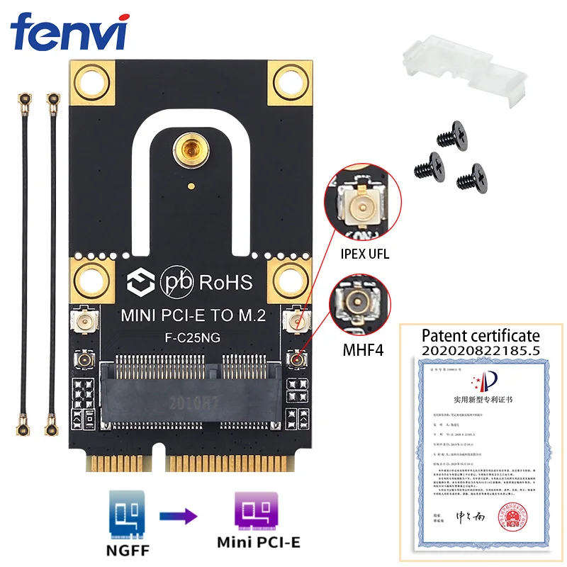 Mini PCI-E Wi-Fi 6 Adapter Wireless 2974Mbps Bluetooth 5.0 Intel AX200 Wifi Card AX200NGW 802.11ax/ac 160Mhz 2.4G/5G Windows10