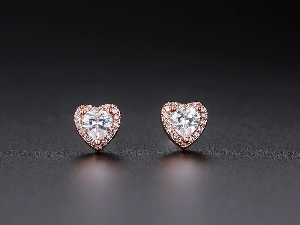 Shiny Ästhetischen Stud Ohrring Für Frauen Neue Jahr Geschenk Piercing Wunderschöne CZ Zirkon frauen Earing Modeschmuck Zubehör E082 – Detail 5