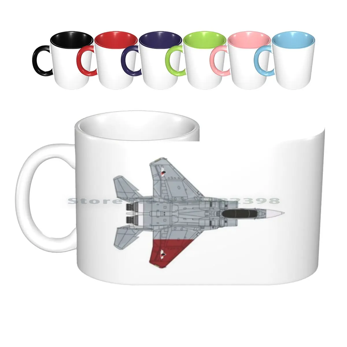 Ace Combat Galm Team Pixy F-15c Ceramic Mugs Coffee Cups Milk Tea Mug Air Force Squadron Video Game Fighter Jet F 15 Eagle Ace