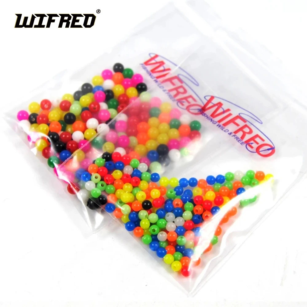 Wifreo 200 SZTUK Wielokolorowe mieszane plastikowe koraliki do przynęt Sabiki DIY 4mm 5mm 6mm 8mm 10mm