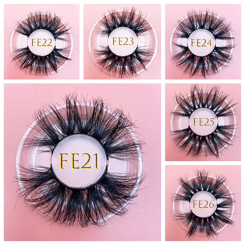 30 Pairs Wholesale 25MM Styles Lashes Only With Tray Dramatic Lashes Makeup Lashes Natural Soft Long Mink Eyelashes In Bulk