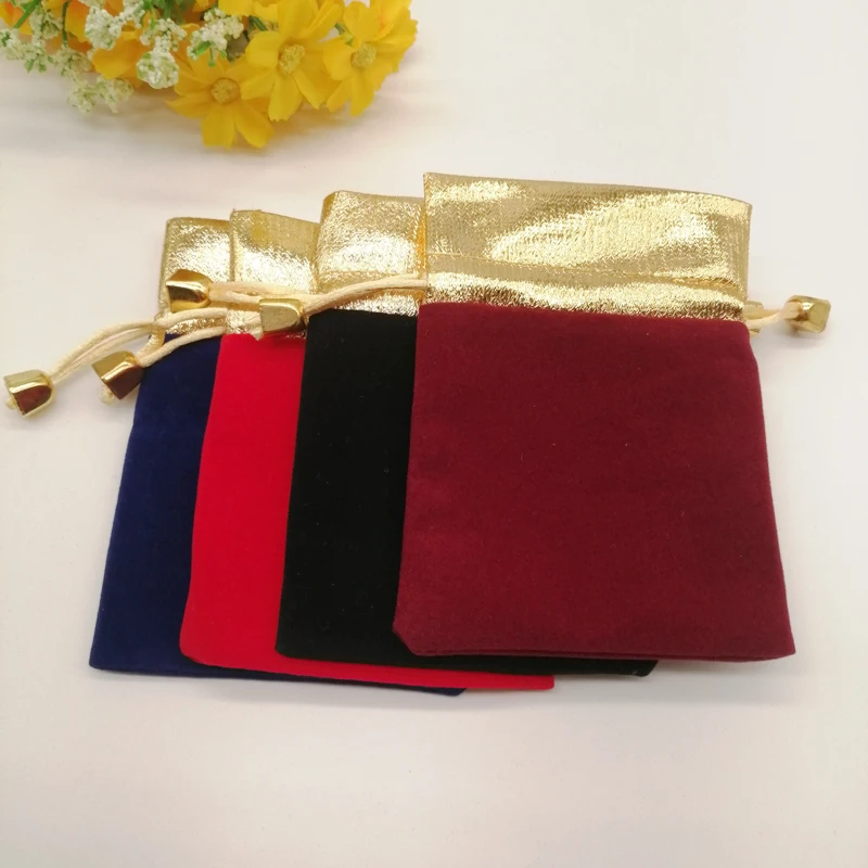 100pcs Multi Size Jewelry Bag Velvet Jewelry Display Packing Bag Velvet Pouch Bag Drawstring Bags Jewelry for Women Wedding Bags