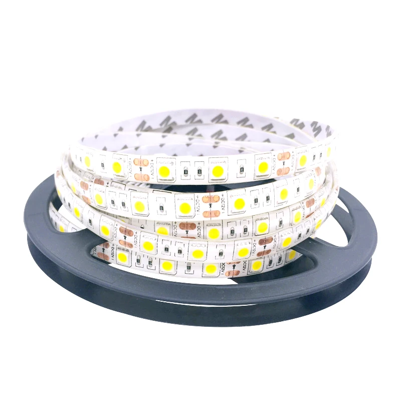 Waterproof 12V LED Strip Light 60 LED/m Warm White Flexible LED Strip Light 1m 2m 3m 4m 5m Replacement for 5050 RGB Black PCB