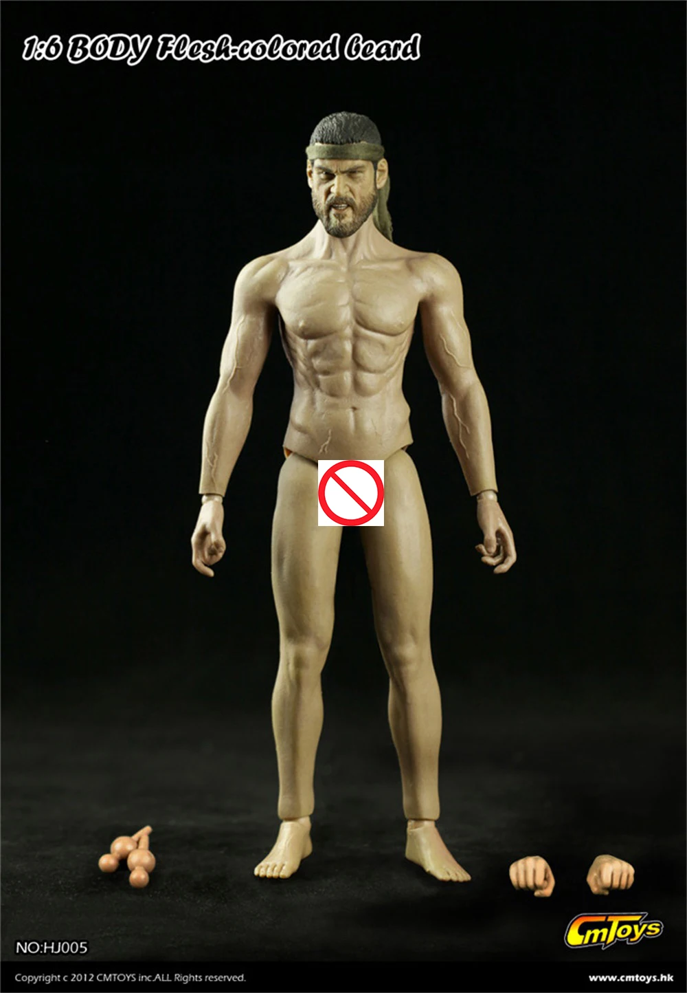 

In Stock 1/6th HJ005 Skin Color Muscle Durable Strong Male Body Figures With Head Beard Model For Doll Action Collectable