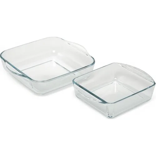 Pasabahce Pyrex 2'li Square Tray Small 159189