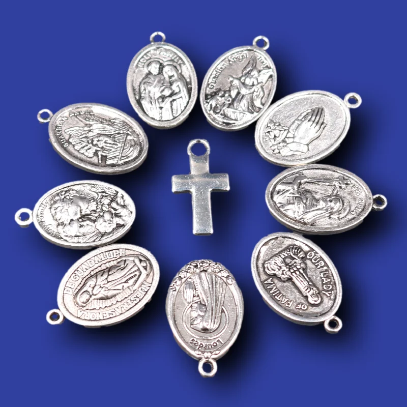 20pcs Mix Virgin Mary/Saint Michael/Holy Father/Holy Child/Holy Heart/Pontiff Pendant DIY Charms Christian Jewelry Crafts Making