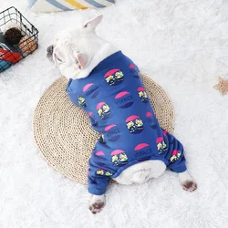 Dog Clothes For French Bulldog Winter Warm Dog Hoodie Soft Fleece Pet Clothing Dog Jacket Pug Sweater Christmas Jumpsuit For Dog