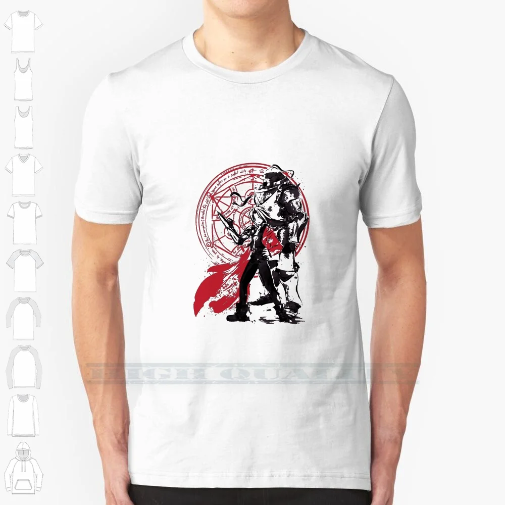 Camiseta 100% algodón DE LA hermanos sumi-e, Homunculus, Fullmetal, Alchemist, Anime, Manga, Full Metal Brotherhood Edward Elric Alphonse