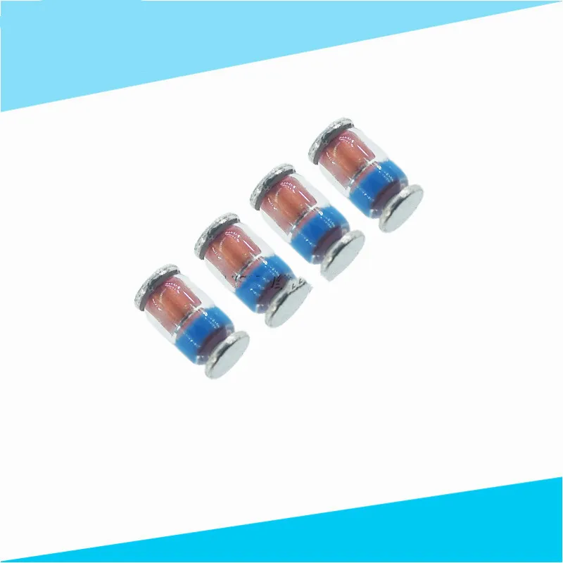 50PCS/LOT  SMD 1W 3V-11V  zener diode glass zm4733 4742a 4.7/5.1/10/12/15v cylindrical LL41