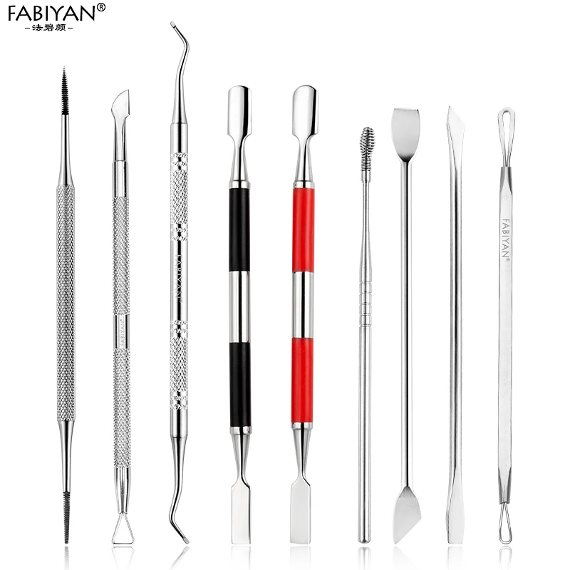 1Pc Stainless Steel 2 Way Multifunction Nail Art File Cuticle Spoon Pusher Remover Dead Skin Groove Pick Manicure Pedicure Tools