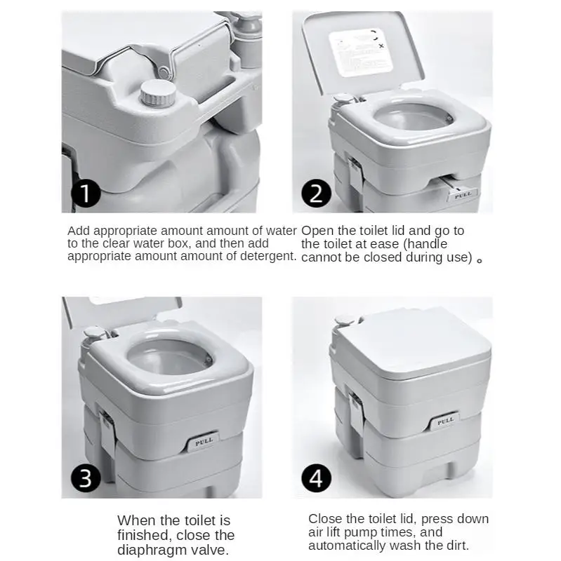 Chemical toilet portable toilet camping tent boat 24L load-bearing 200KG