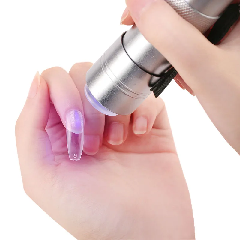 Handheld Nail Art Drying Lamp With Jelly Silicone Stamper Gel Nail Polish Quick Dry Silicone Pressing LED UV Lamp For Manicure