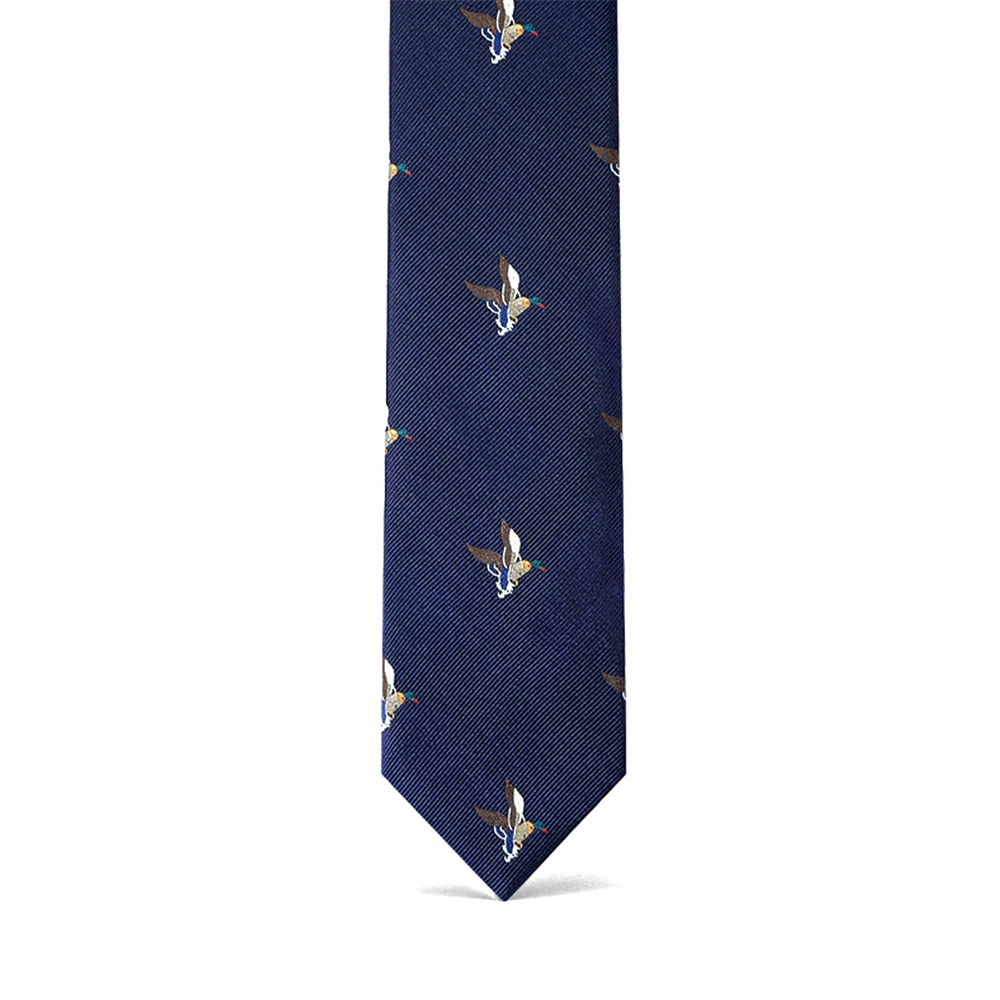 Birds Animal Jacquard 7 CM Tie Brand Designer Luxury Ties For Men High Quality Business Wedding Blue Necktie Men's Gift With Box