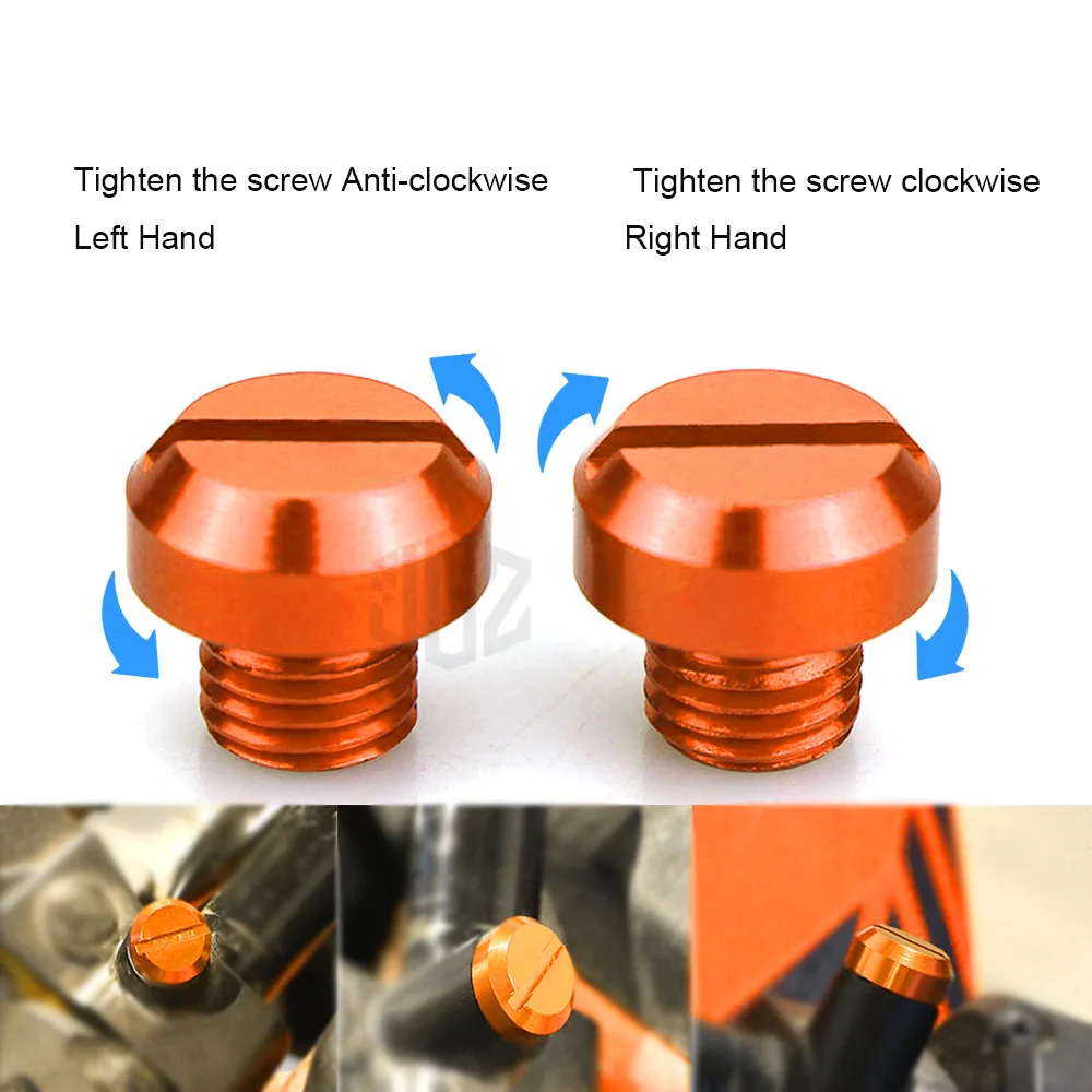 3 uds naranja motocicleta M10 * 1,25 CNC espejos agujero tapón tornillos tapas adaptador de rosca pernos para KTM DUKE RC 125 390 200 250 690