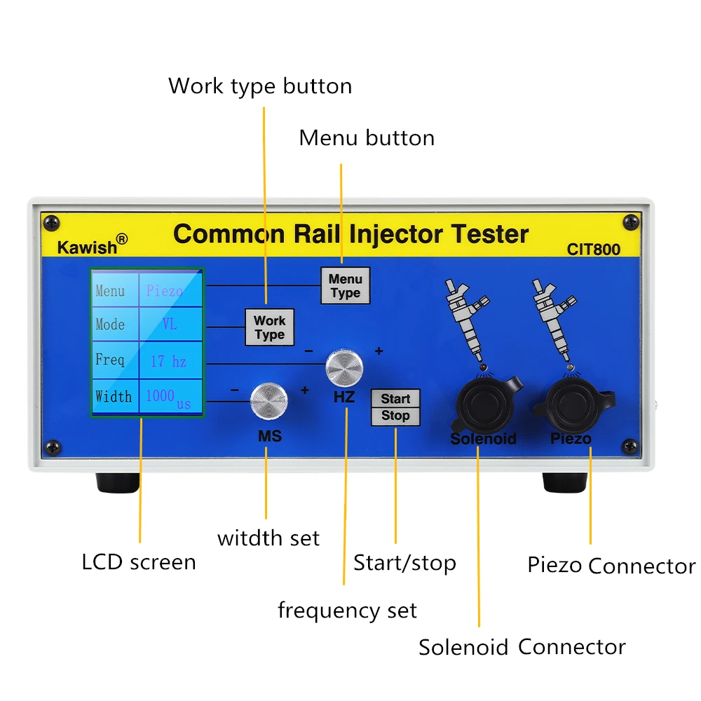 Latest upgrade large LCD CIT800 diesel common rail injector tester diesel Piezo Injector tester electromagnetic injector driver