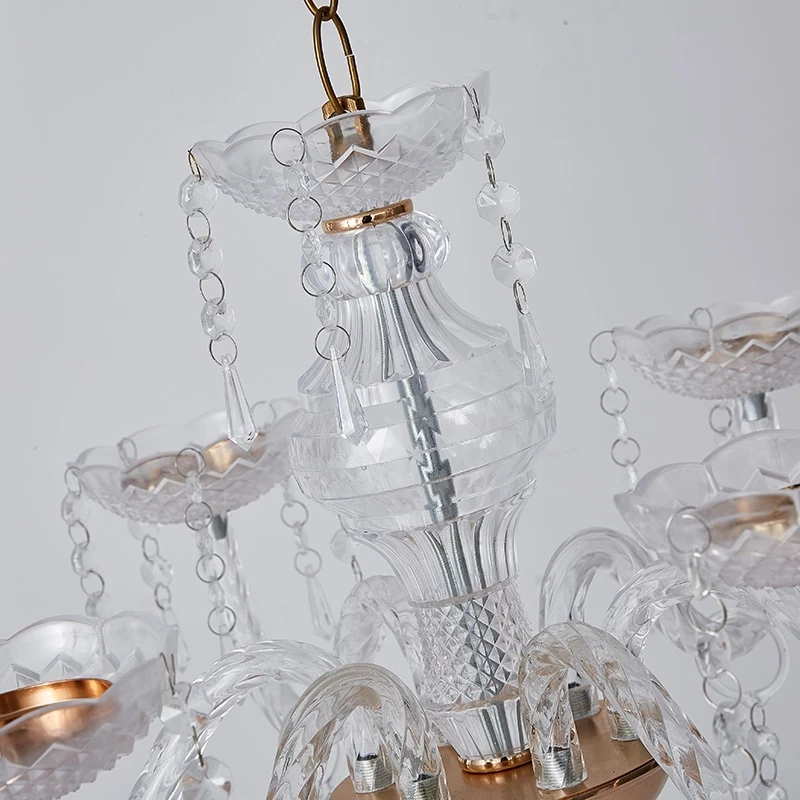Metall-Kerzenleuchter, Acryl-Kerzenhalter, 2/5/6/10 Stück, Hochzeitstisch-Mittelstücke, Blumenständer, Vasen für Partydekoration – Detail 10