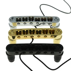 KAISH Acoustic Tone Tune-o-Matic Piezo Guitar Bridge Pickup LP Piezo Guitar Bridge Pickup for Les Paul Chrome/Black/Gold