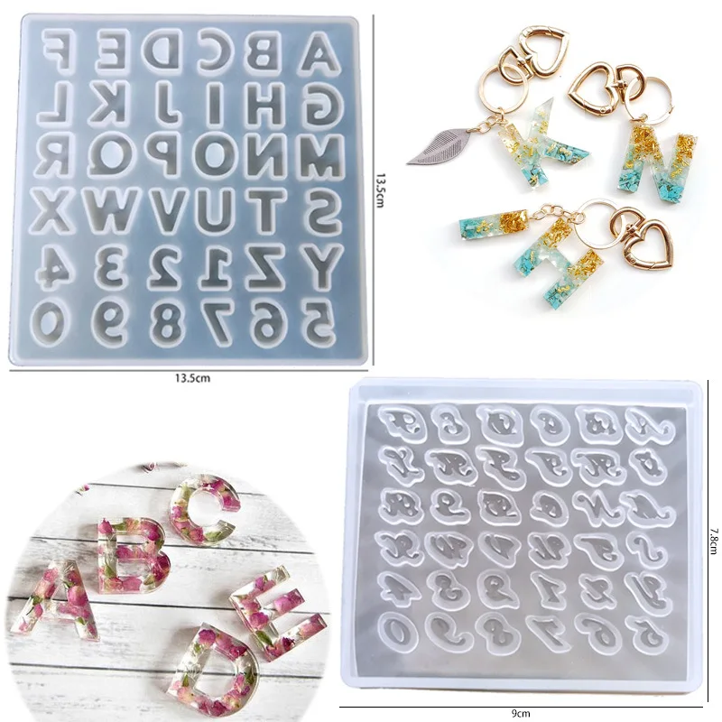 1 set DIY Small Letter Silicone Mold Set Kits Hand Made Tools Molds For uv resin Jewelry making