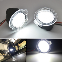 2Pcs Canbus No Error LED Side Mirror Puddle Lights For Ford F150 Mondeo Mk5 Mustang Edge Explorer Expedition Flex 6000K White