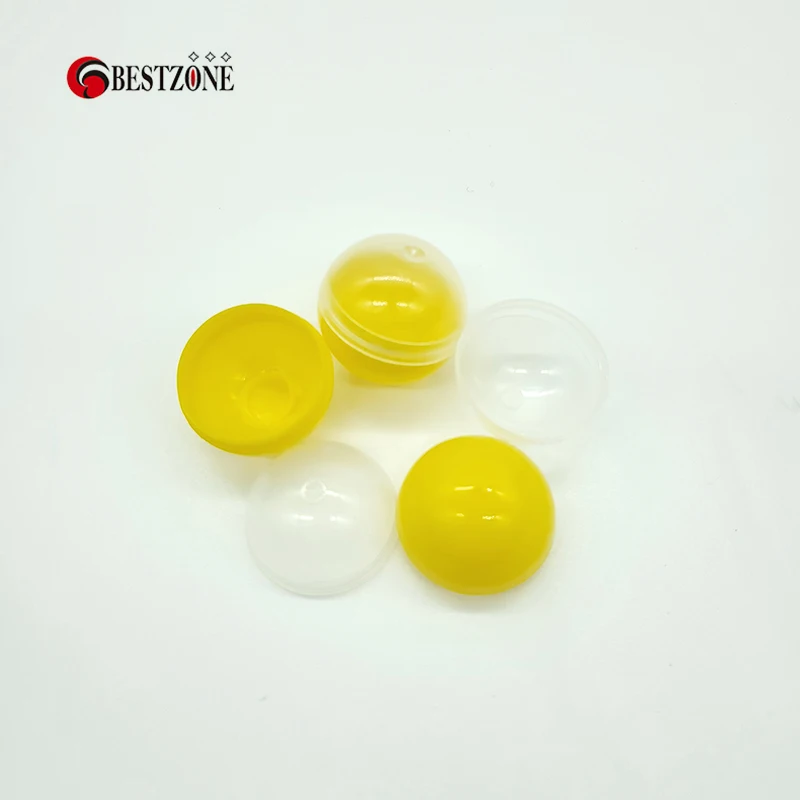 70 pz/lotto diametro 32MM giallo vuoto plastica PP giocattolo capsule sorpresa palla contenitore rotondo per distributore automatico