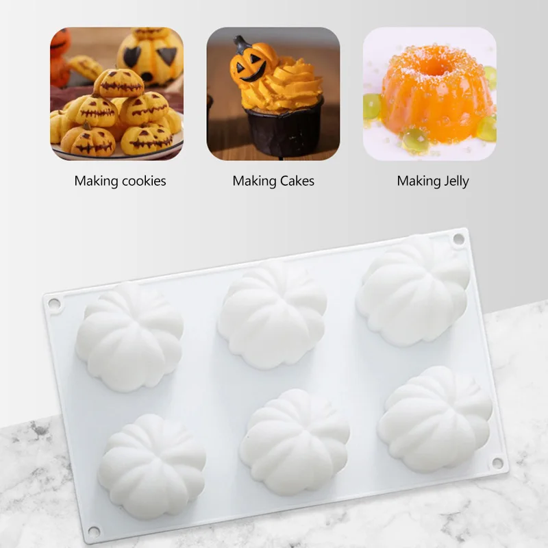 

Silicone Pumpkin Cake Baking Mold Baking Mousse Diy Pastry Tools Halloween Decoration Dessert Cake Mold Dessert Cake Baking Tool