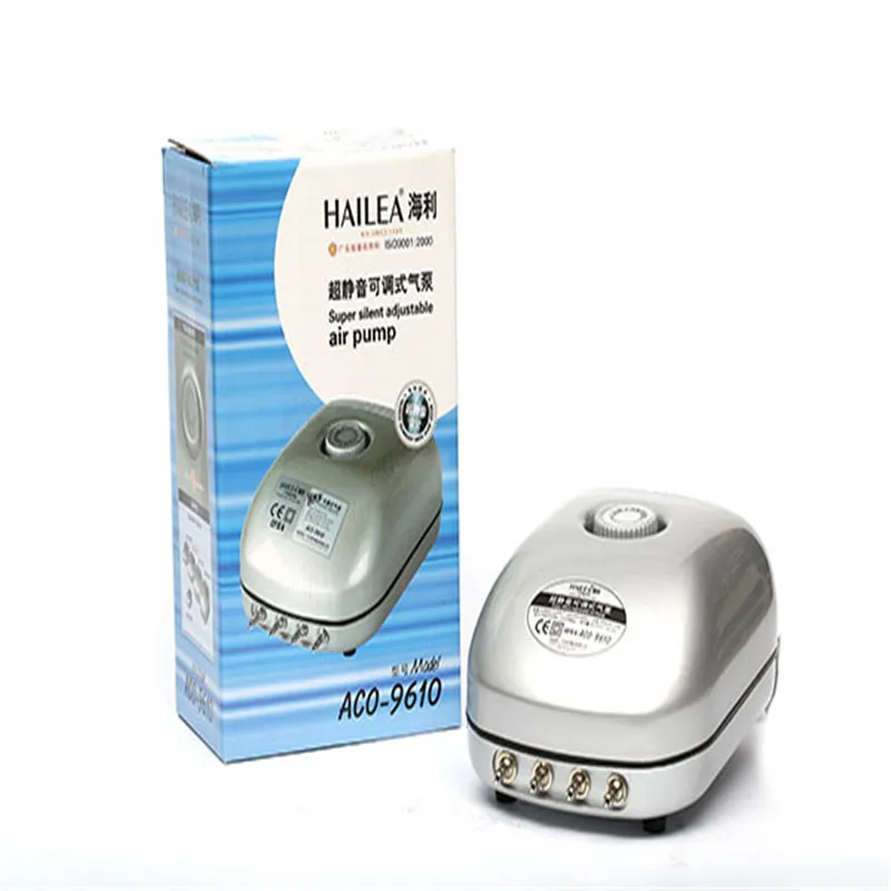 Nowy oryginalny HAILEA ACO-9601 9602 9610 Super cichy regulowany akwarium pompa powietrza Fish Tank Aerator pompa maszyna tlenowa