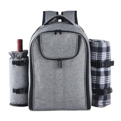 Picnic Backpack Rucksack Portable Shoulder Picnic Bags Camping Lunch Bag Without Outdoor Camping Tableware