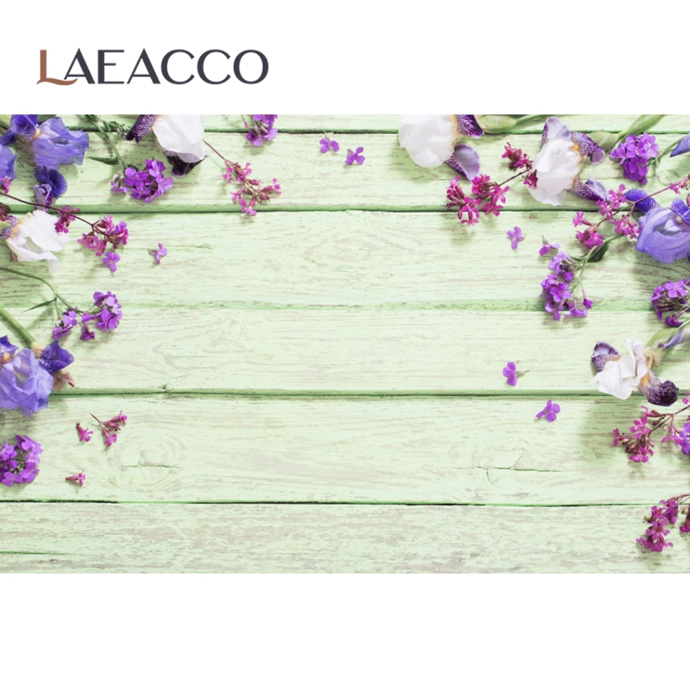 Wood Board Planks Background Spring Flowers Petal Pine Gift Party Baby Shower Doll Photography Backdrop Photocall Photo Studio