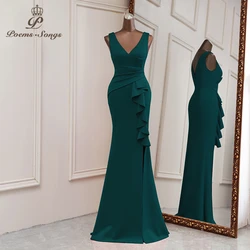 Sexy prom dresses  robe verte mariage mermaid Evening dresses green Bridesmaid dresses wedding ceremony dresses