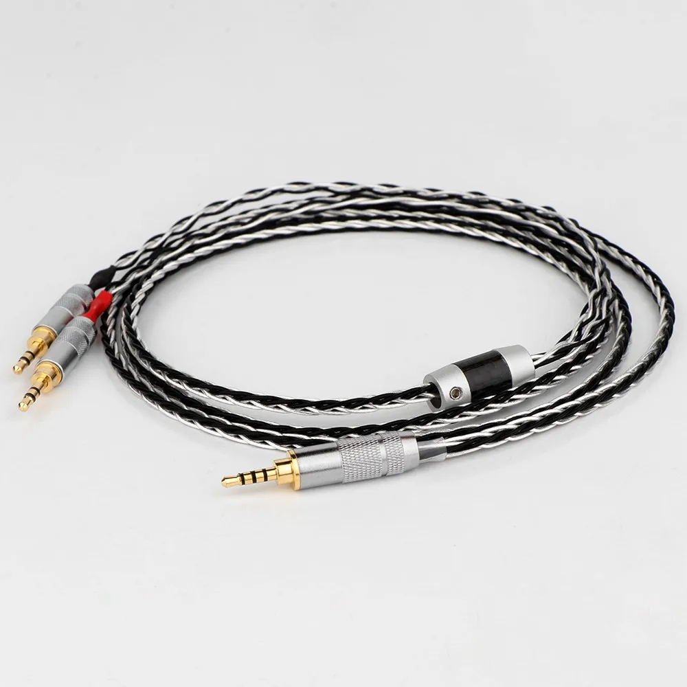 HIFI 8Cores 7N OCC Silver Plated Balanced Headphone Upgrade Cord Cable For SUNDARA he400i he400s HE560