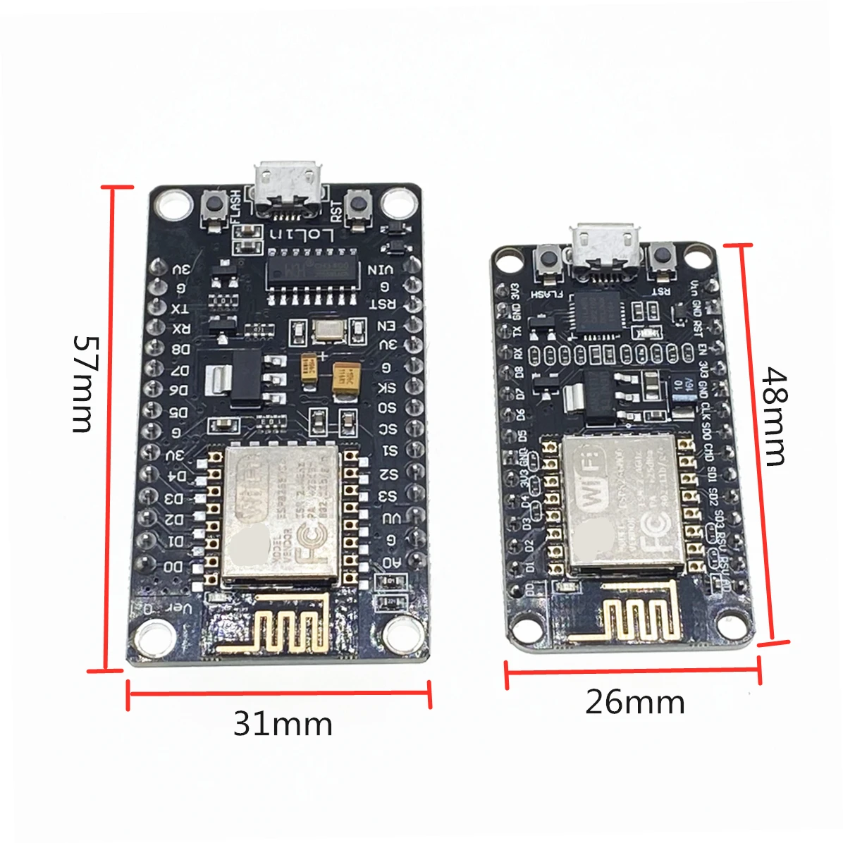 Módulo inalámbrico CH340 CP2102 NodeMcu V3 V2 Lua WIFI Internet de las cosas, placa basada en ESP8266 ESP-12E con antena Pcb