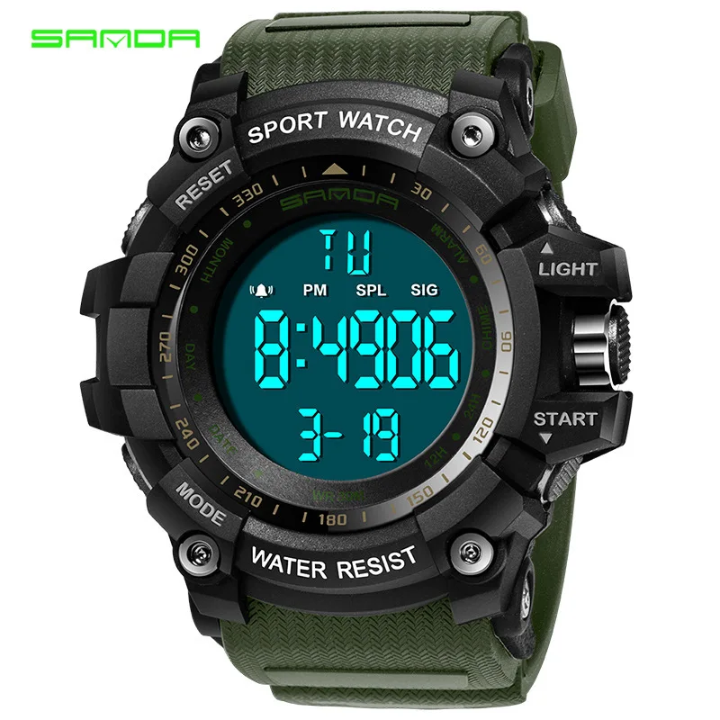 2023 Sanda Top Brand Digital Watch Men Luxury Military Fashion Sport Alarm Stopwatch Clock Male Relogio Masculino