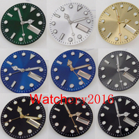 29mm BLIGER Steel Sterile Sunburst Gold Green Blue Watch Dial Hand Fit NH36A Date Window Set Luminous Hand Tool Kit For Datejust