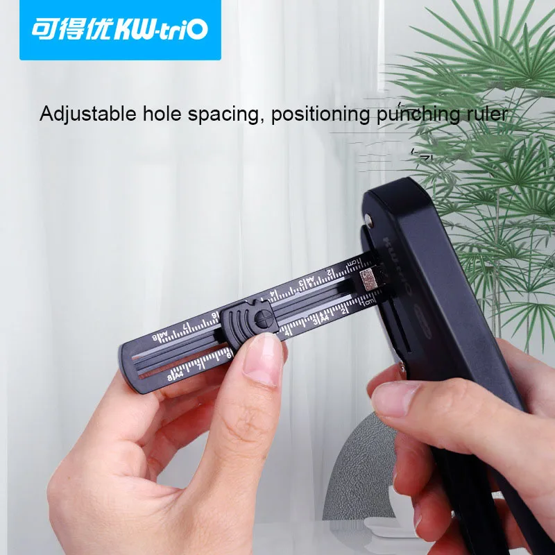 KW-trio 9176 Single Hole Adjustable Hole Punch Single Hole Positioning Hole 6mm 20 Page Hole Puncher Paper Punch Paper Punches