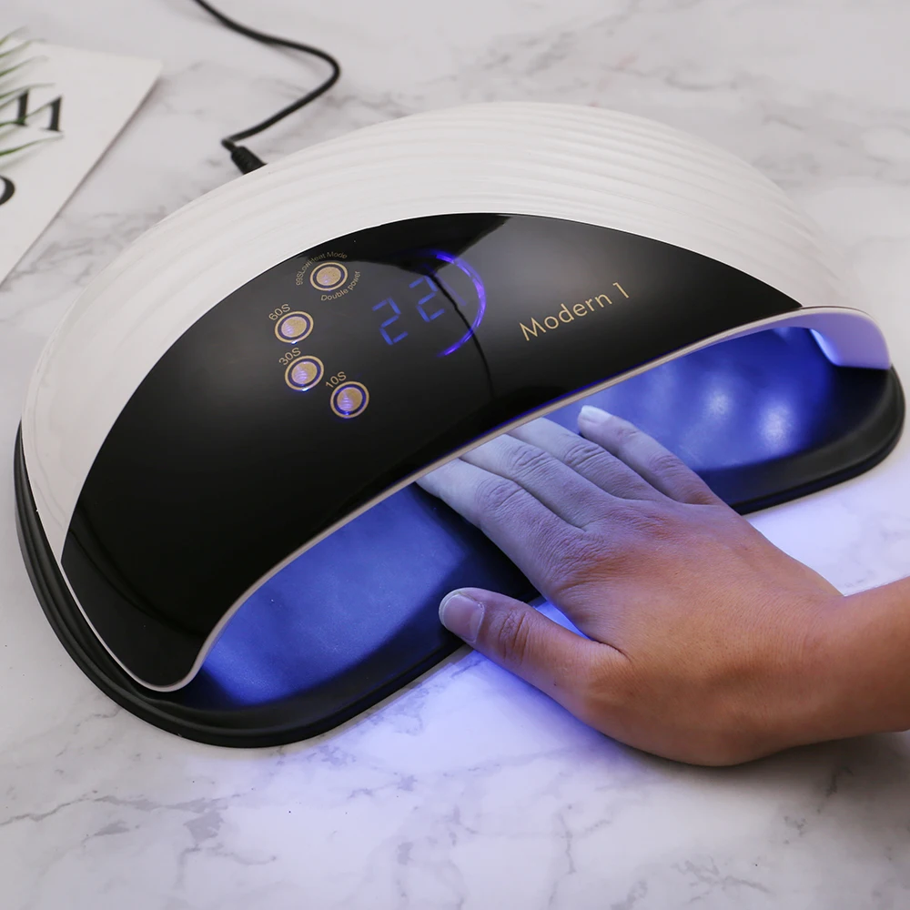 

120W UV LED Nail Lamp Dryer with Auto Sensing For All Gel Nail Polish Manicure Salon Machine Build in Fan Quick Curing Nail Lamp