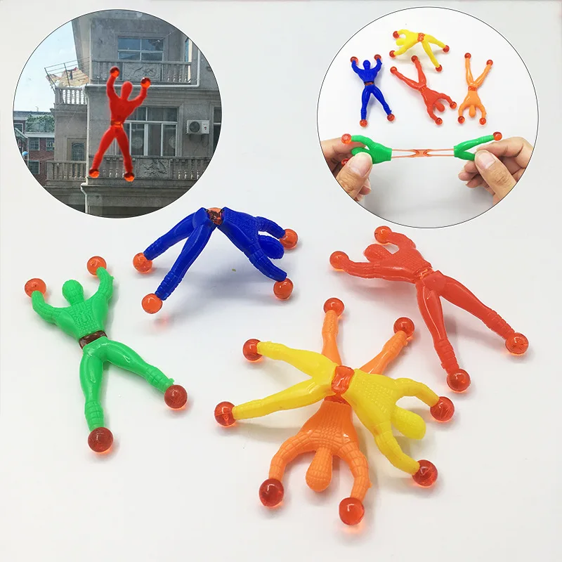 

3.8*9cm Sticky Wall Flip Climbing Flexible Climber Men Kids Party Toys Fun Birthday Party Gift