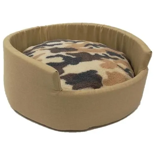 Muud Fashion Washable Donut Cat Bed (50x20) Sponge & Fiber Beige