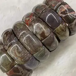 Natural Rainforest Agate Beads Bracelet Natural Gemstone Jewelry Bangle For Woman For Man Wholesale