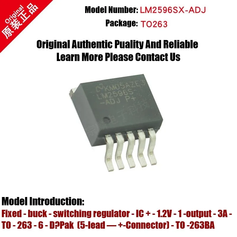 10Pcs/Lot Original Authentic LM2596SX-ADJ TO263 LM2596S-ADJ DC-DC Chip Brand New Spot 2596SX-ADJ 2596SX