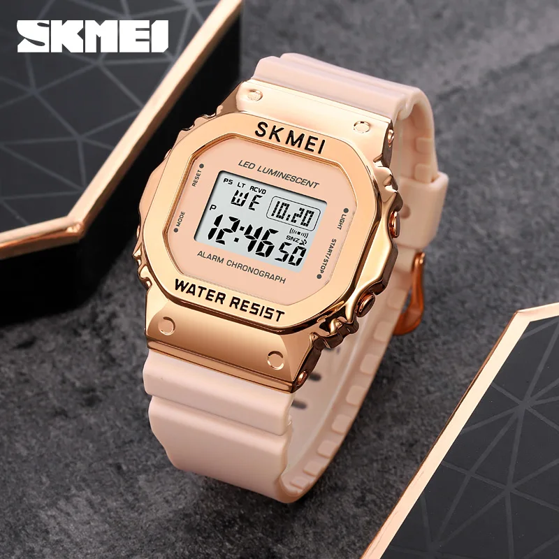 

NEW SKMEI Luxury LED Electronic Digital Watch Women Fashion Casual Women's Watches Ladies Clock Male Wristwatch relogio feminino