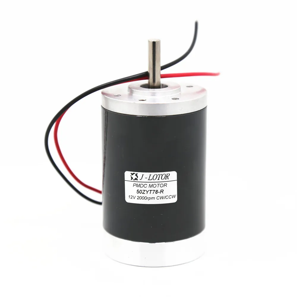 

50ZYT78-R DC12V 24V 6000RPM Permanent Magnet DC Motor Micro High Speed Forward and Reverse Speed Regulation PMDC Motor