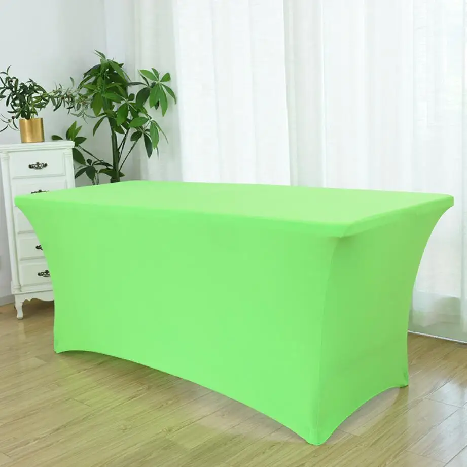 Großhandel schwarze einfarbige verdickte rechteckige Tischdecke elastische Tischdecke für Hotel Restaurant Hochzeit Bankett Dekoration – Detail 39