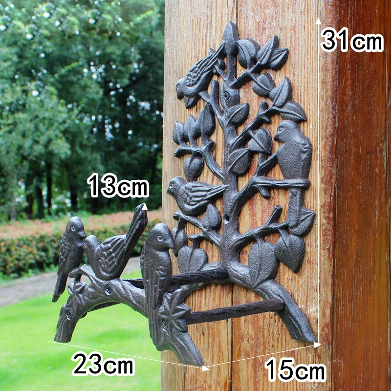 Heavy Duty Cast Iron Hose Holder,Garden & Yard Decorative Birds Wall Mounted Hose Butler,Water Pipe Holds