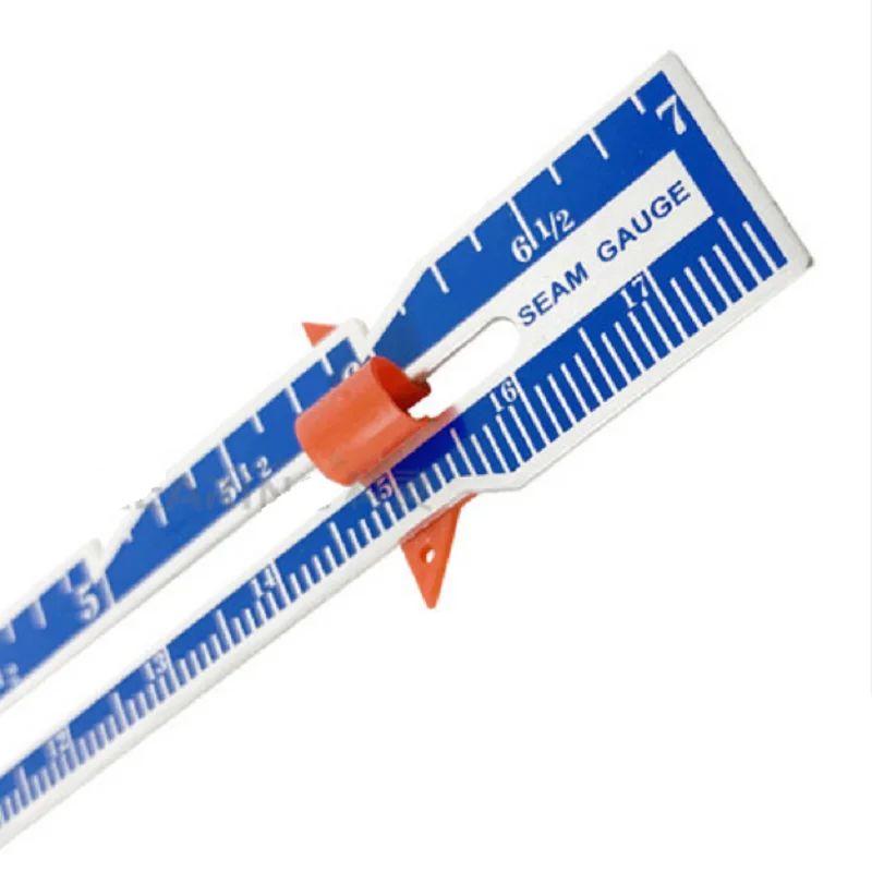 Adjustable Seam Gauge Aluminum Measuring Thickness Ruler Patchwork Quiting Seaming Tools
