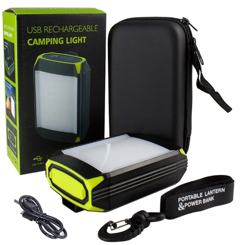 Outdoor multifunctional LED camping flashlight rechargeable tent light portable emergency power supply camping supplies