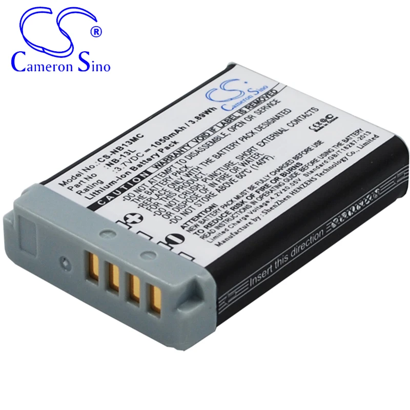 CameronSino Battery for Canon Powershot G7X Powershot G5X Powershot G9X Powershot SX720HS fits Canon NB-13L camera battery 3.70V