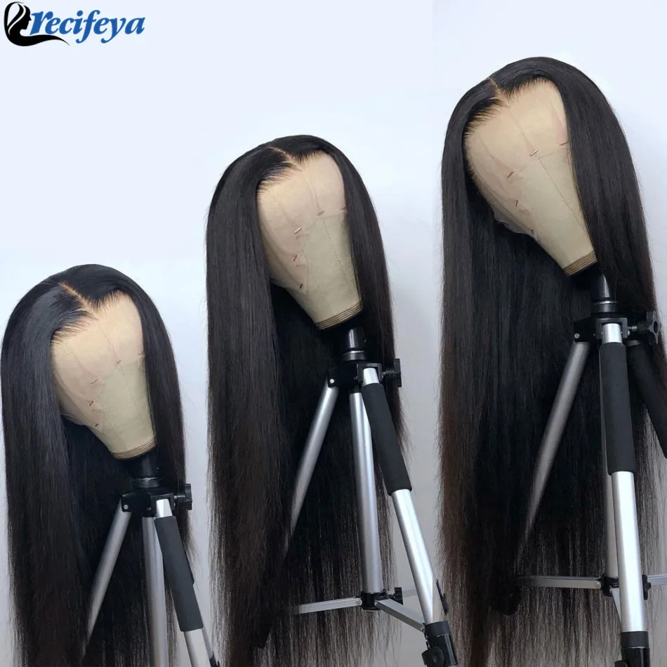 Transparent 13x4 Lace Front Wig 30 Inch Brazilian Straight Hair Lace Front Wig Bone Striahgt Human Hair Lace Wig Preplucked Lace